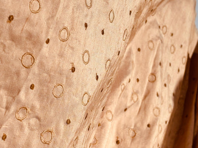 100% Silk dupioni silk  golden peach  embroidery 54" wide DUPE69[2]
