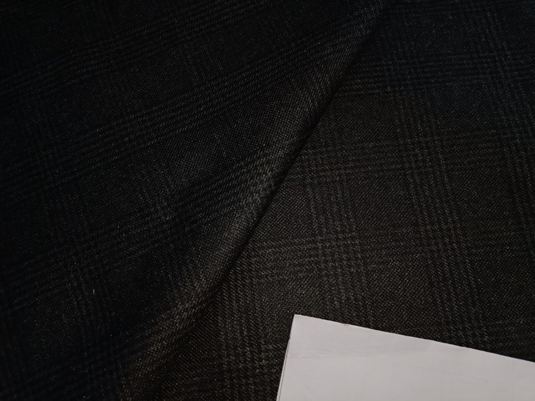 Tweed Suiting Heavy weight premium Fabric charcoal grey Plaids 58" wide [12979]