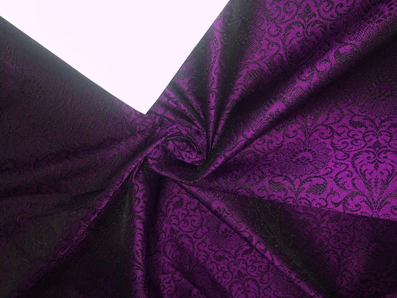 BROCADE MAROON X BLACK COLOUR 44" wide available in 4 colors red,purple,green and blue BRO327[1/2/3/4]