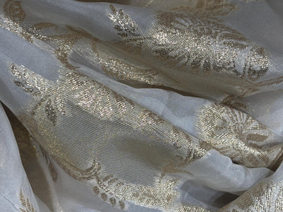 NYLON tissue with jacquard fabric  44"~wide available in 2 designs floral and scallop with motif [17442/551]