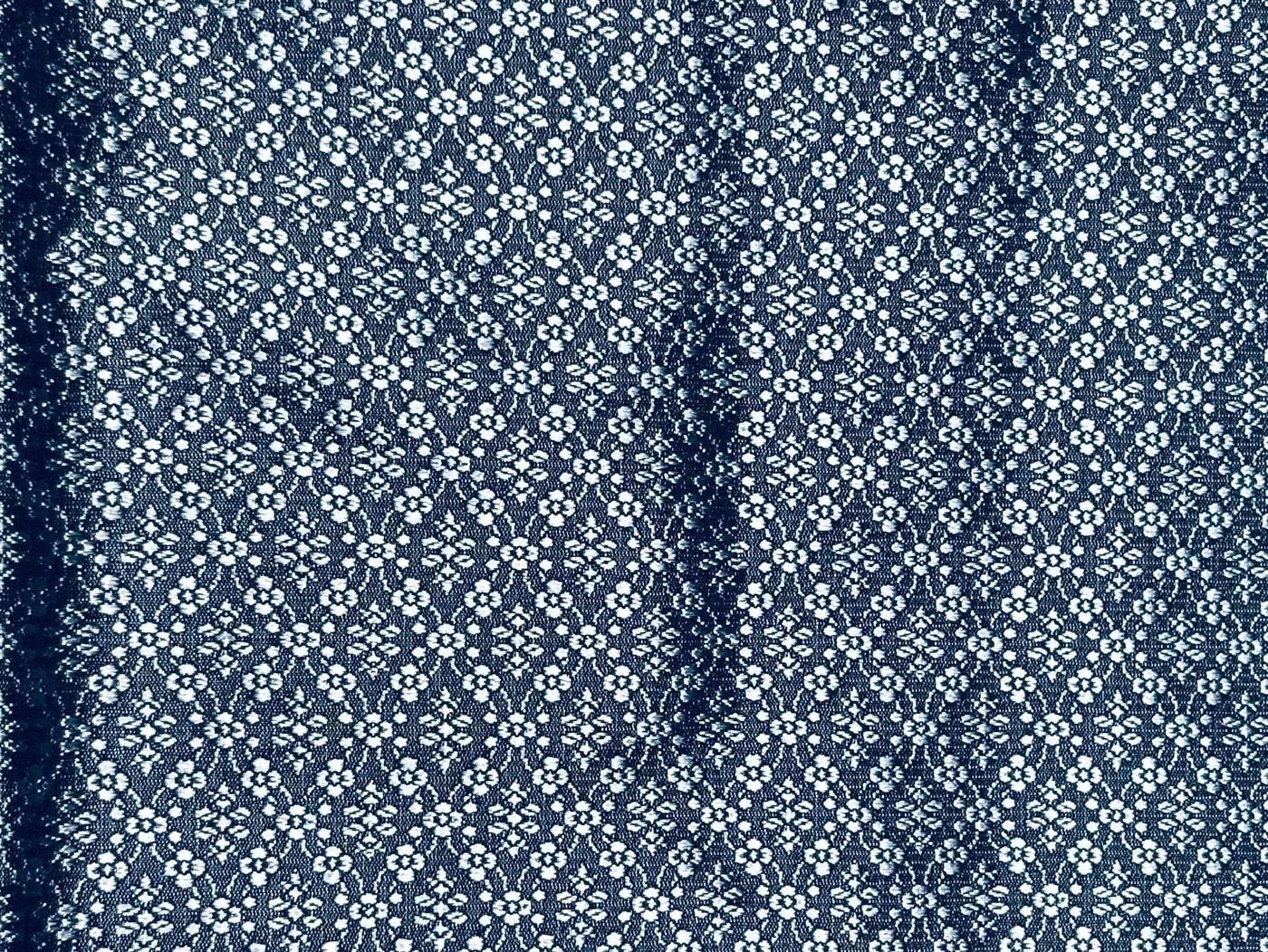 Brocade Fabric Charcoal with slate blue  Floral Jacquard  44" BRO1028[2]