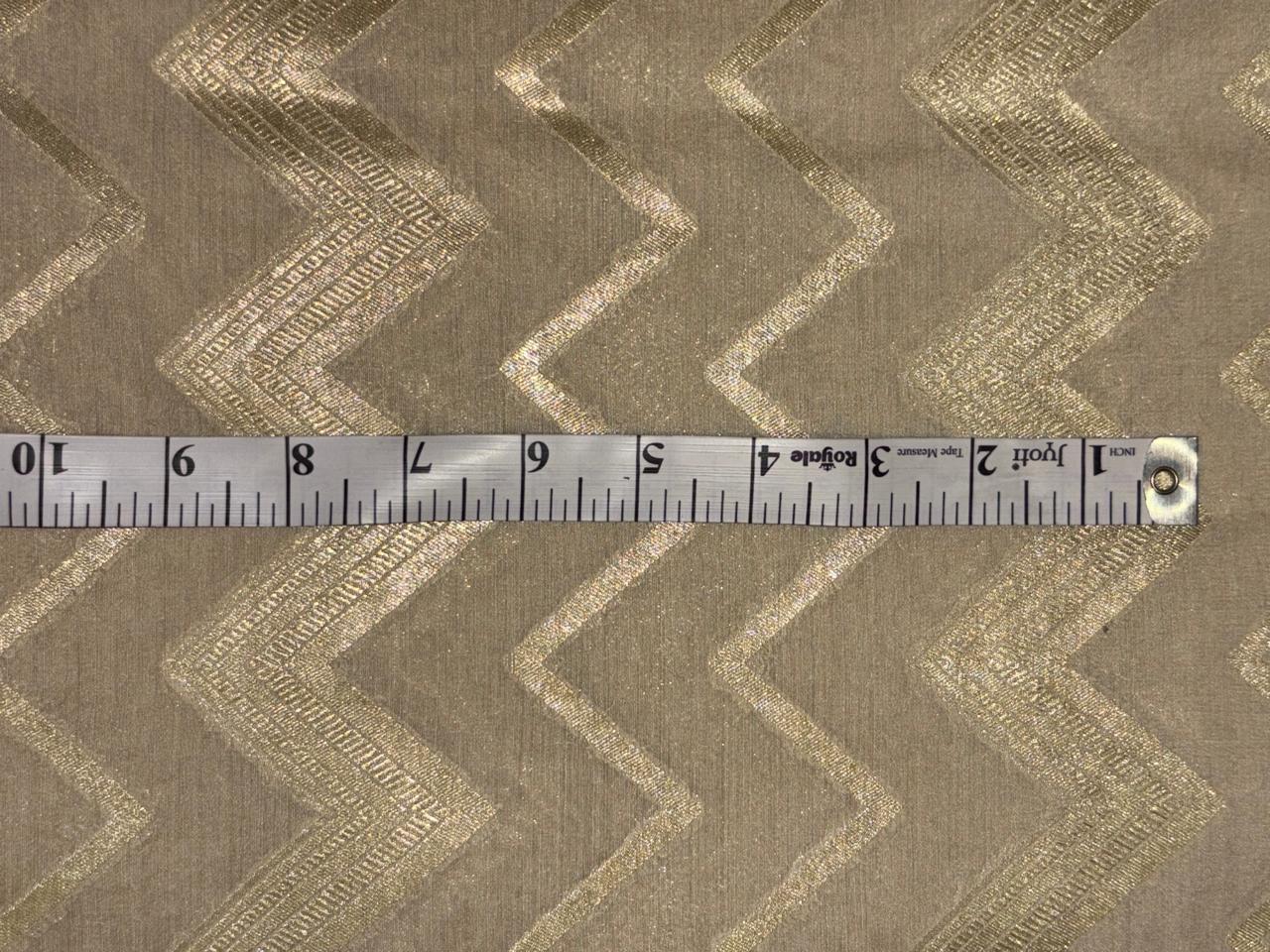 Silk Self Moonga Tussar Geometric Triangle Jacquard [18330]