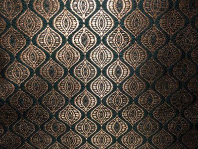 Silk Brocade fabric 56"green and subtle metallic gold  jacquard BRO1062[4]
