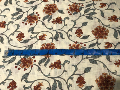 100% Cotton Satin dobby plaids block prints available in 4 different floral designs [17577/78/79/80]