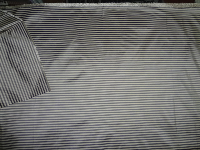 100% Silk taffeta fabric grey horizontal stripes 54"wide TAFS116