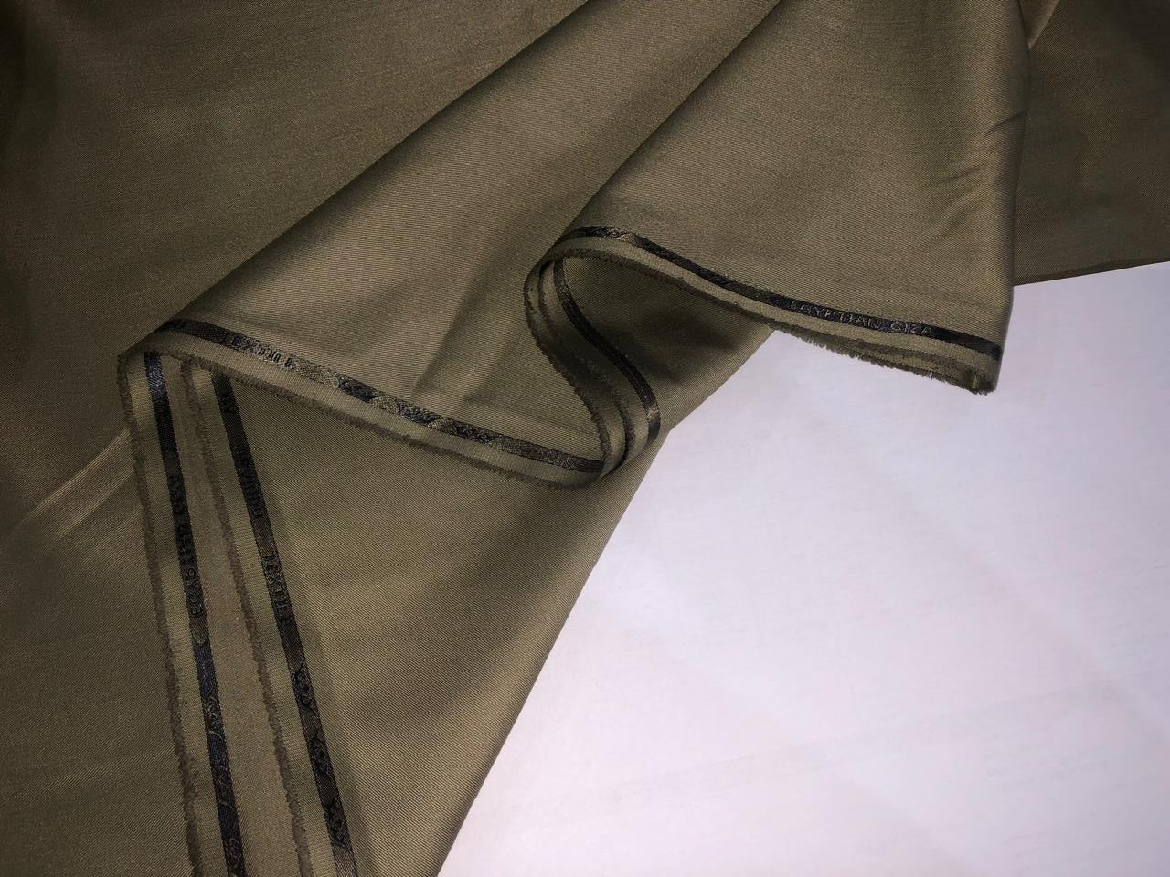 Polyester Twill  fashion wear fabric 58" wide available in 2 colors steel grey and khaki [17765/66]