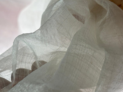 100% silk organza fabric  self plaids  44" wide [17552]ROLL