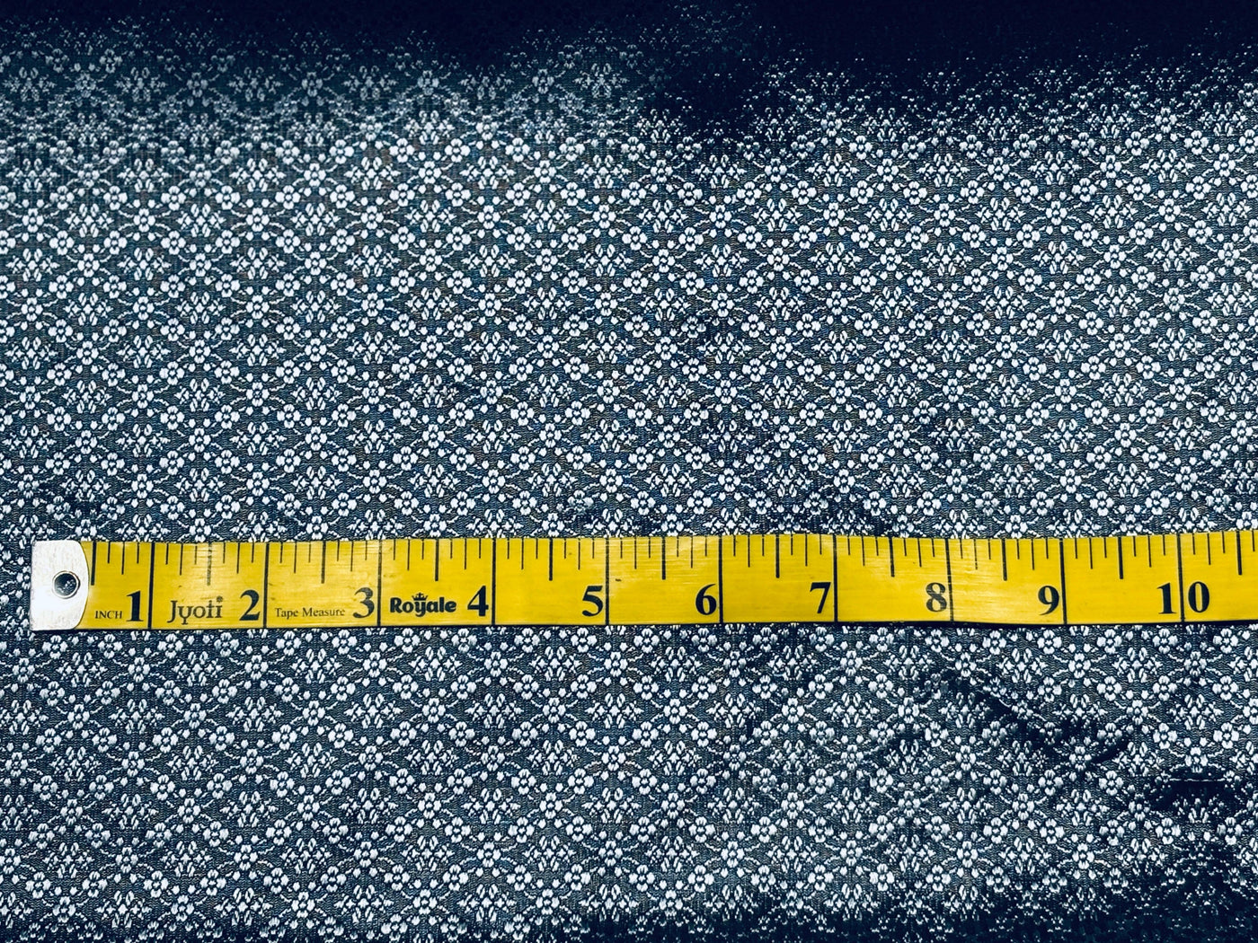 Brocade Fabric Charcoal with slate blue  Floral Jacquard  44" BRO1028[2]