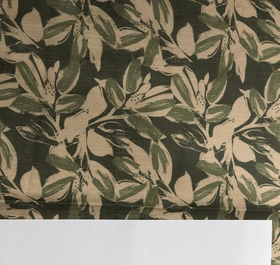 Viscose Linen 20% 80% Spun digital print available in 2 designs cream with red green and grey floral and green and beige floral print [17603/04]