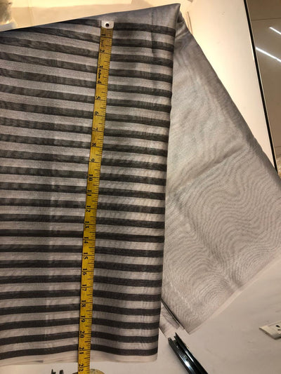 Tissue  sheer 44" wide 22" of each color half and half grey and silver white [18497]