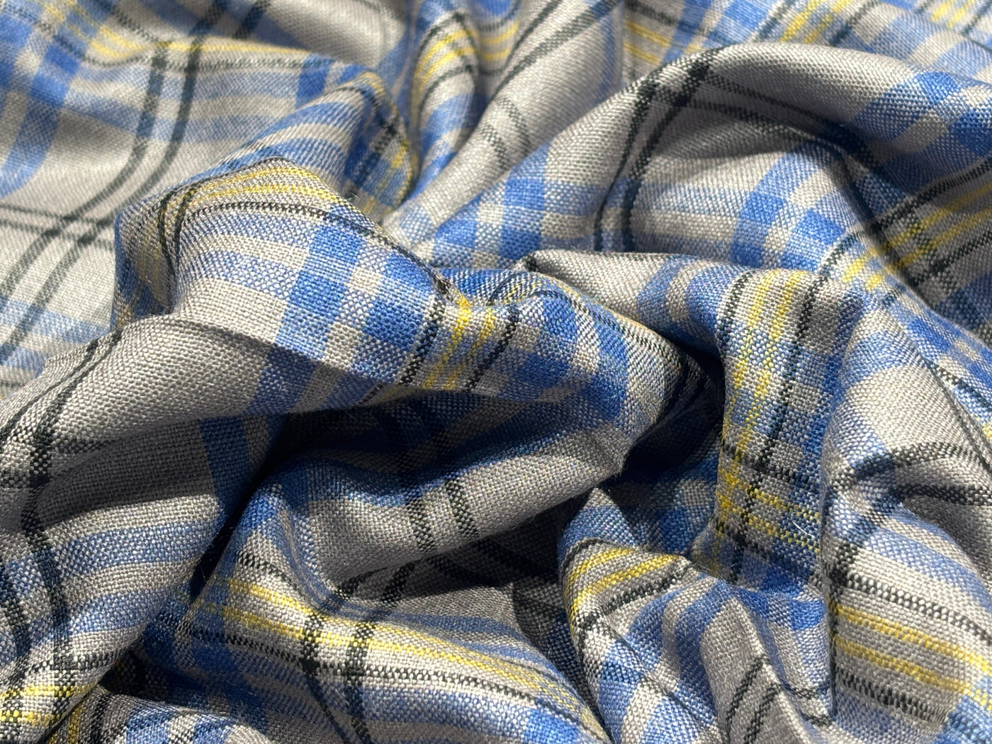 100% Silk  Wool twill , plaids available in 6 colors [17774/75/76/77/78/79]