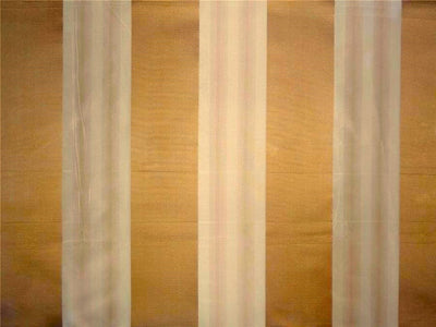 100% silk taffeta jacquard ribbed stripe dark cream and caramel TAFSJ16[1] 54&quot; wide