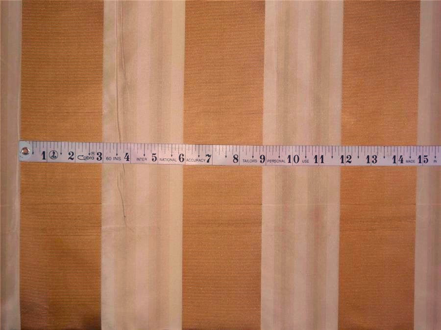 100% silk taffeta jacquard ribbed stripe dark cream and caramel TAFSJ16[1] 54&quot; wide