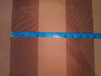 Silk taffeta rich pale orange stripes-4 inch 54" wide Taf#S53[2]