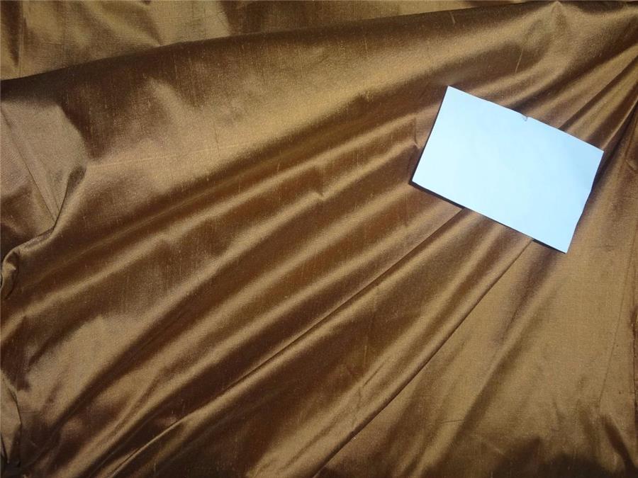 100% silk dupion copper x brown color 54" wide DUP233