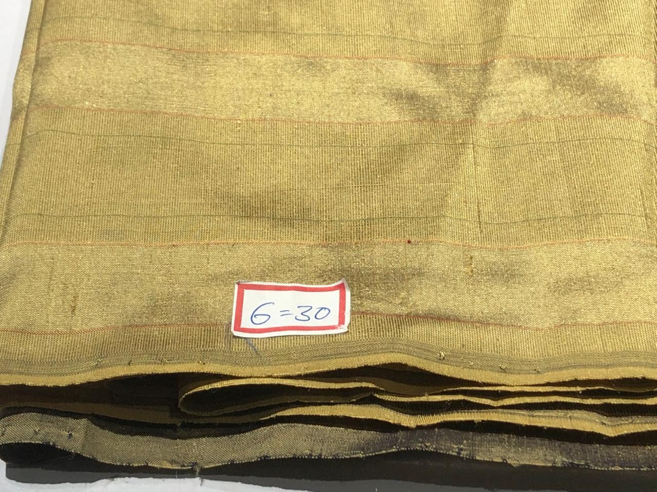 100% silk dupion fabric dusty  bronze with red and green  stripe 54&quot; wide DUPNEWS5[2]