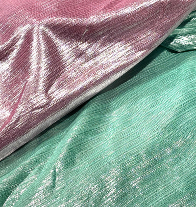Metallic Lycra lurex fabric with subtle shimmer 58" Wide available in 7 colors black, bronze, magenta, mint ,candy pink, lilac and silver [17635/36/37/38/39/40/41]