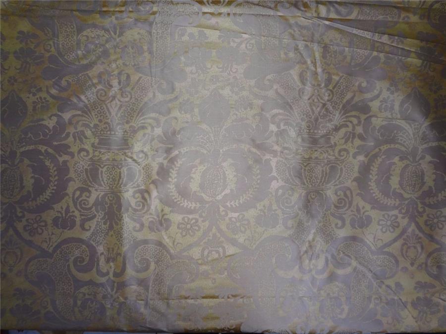 100% pure silk dupion fabric print gold x gold color 54" wide DUP PRINT#36[4]