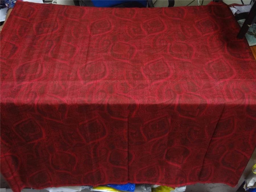 100% pure silk dupion fabric print red x black color 54" wide DUP PRINT #36[6]
