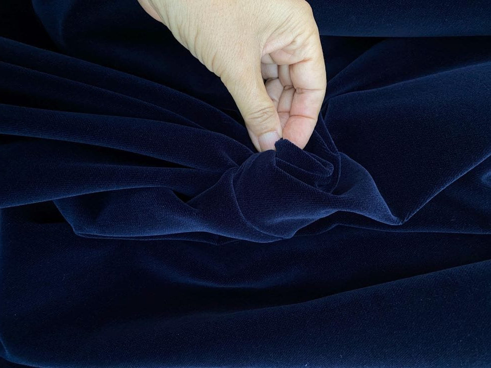 Silk  Imported Plush Blue Velvet Fabric ~ 44&quot; wide [18610]
