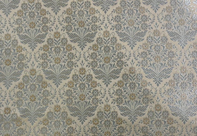 Silk Brocade fabric 44" gold metallic white gold  jacquard  BRO1046[1]