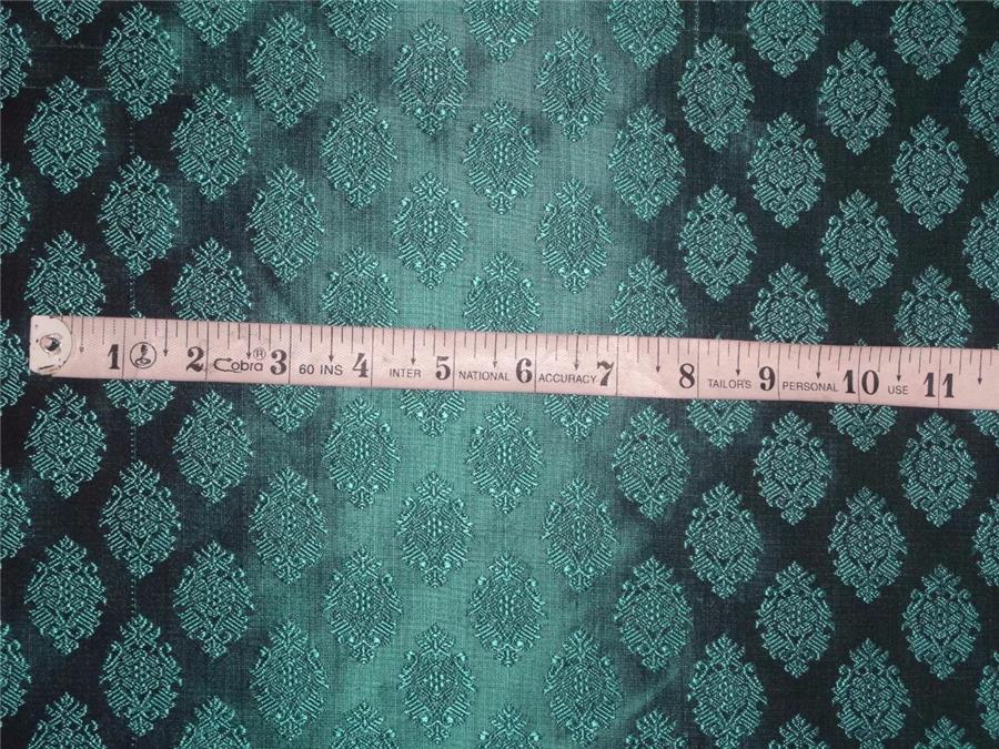 Silk Brocade Fabric GREEN color 44" wide BRO535[4]