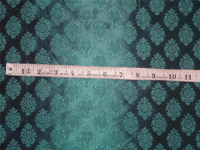 Silk Brocade Fabric GREEN color 44" wide BRO535[4]