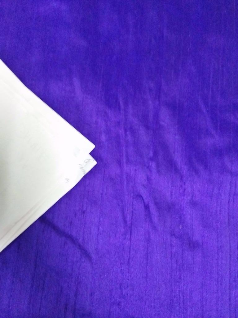 100% PURE SILK DUPION FABRIC purple x BLUE colour 54" wide MM81[3]