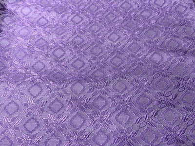 Silk Brocade fabric 44" color lilac with self  geometric  jacquard motifs BRO1051[4]