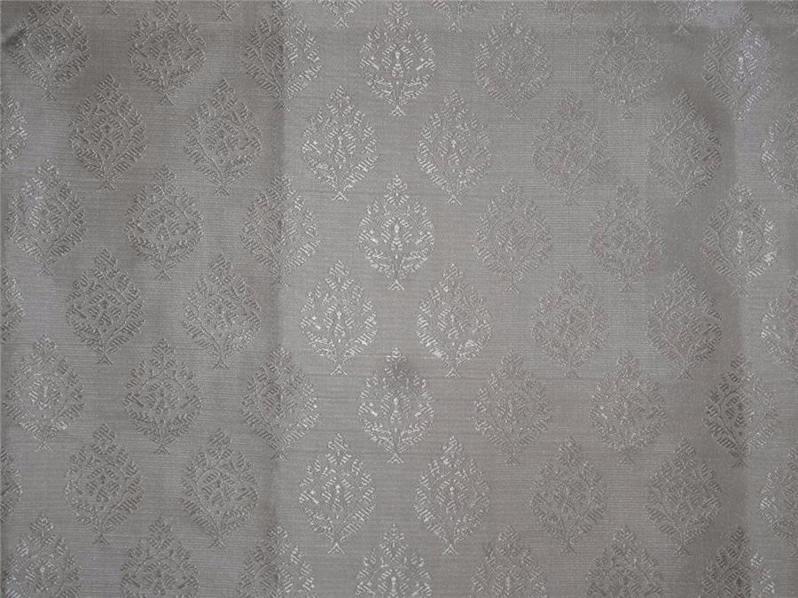 100% silk brocade white color 44" wide BRO70[5]