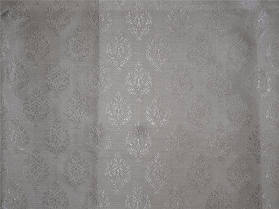 100% silk brocade white color 44" wide BRO70[5]