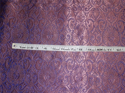 Silk Brocade Fabric purple blue and old rose 44" wide BRO548[1]