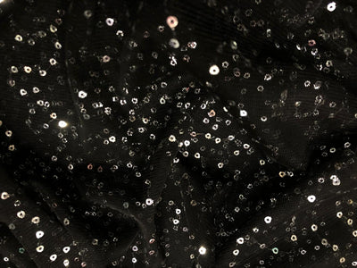 NET fabric with silver sequins 44" wide [18388]