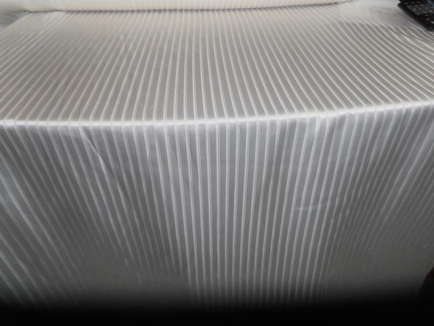 silk crepe JACQUARD stripe - off white 44" wide [8197]