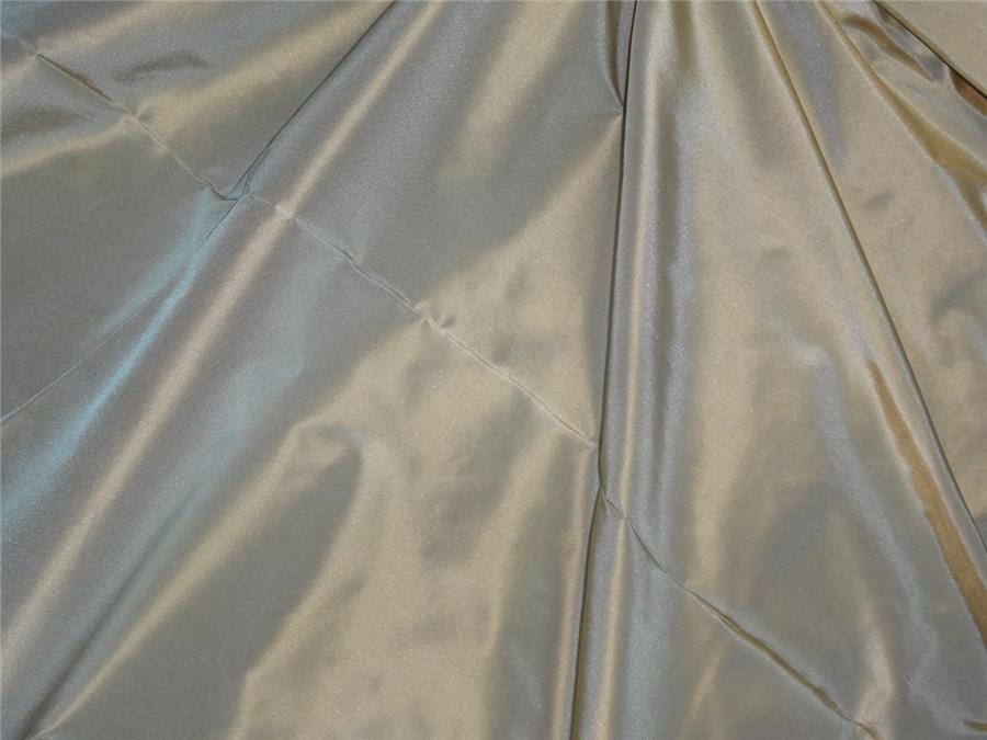 SILK TAFFETA FABRIC GOLD X MINT COLOR 54" wide TAF259[3]