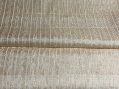TUSSAR SILK FABRIC WITH SILK STRIPES 44" WIDE [17645]