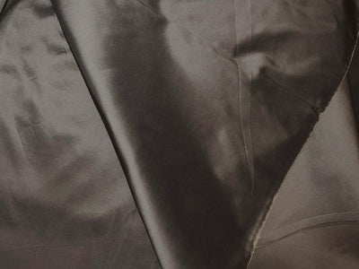 100% Pure SILK TAFFETA FABRIC warm grey [golden cream x charcoal] color 54" wide TAF64[5]