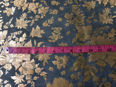Silk Brocade fabric 44" wide Floral Jacquard available in 2 colors grey and red wine BRO909[1/2]