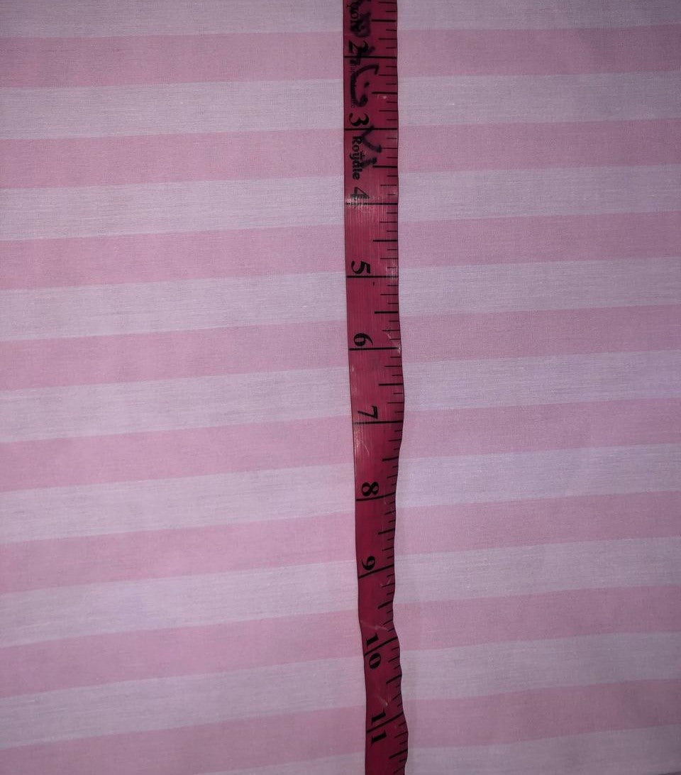 100% Cotton Poplin 58" wide pink stripes available in 2 shades light and bright [17809/810]