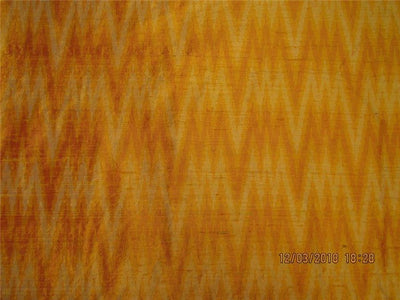 100% pure silk dupion ikat fabric orange x burnt color 44" wide DUP_IKAT_BURNTORANGE