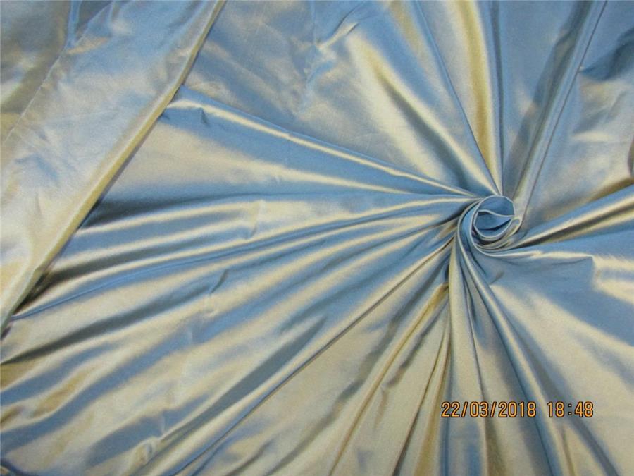 100% Pure Silk Taffeta Fabric Sea blue x gold Color 54" wide TAF289/TAF33[1]