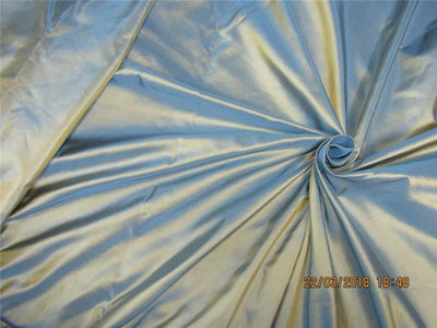 100% Pure Silk Taffeta Fabric Sea blue x gold Color 54" wide TAF289/TAF33[1]