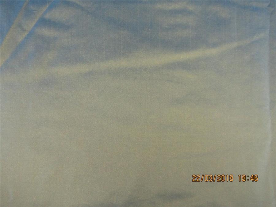 100% Pure Silk Taffeta Fabric Sea blue x gold Color 54" wide TAF289/TAF33[1]
