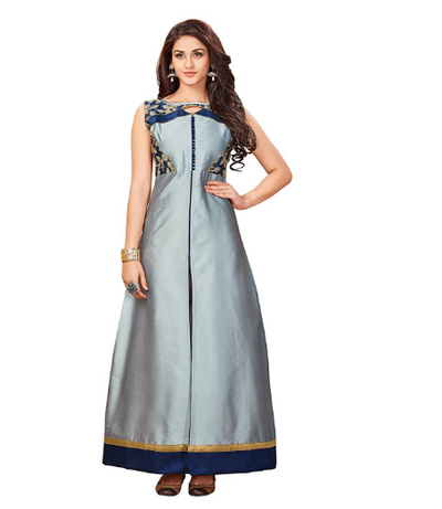 100% Pure Silk Taffeta Fabric Sea blue x gold Color 54" wide TAF289/TAF33[1]