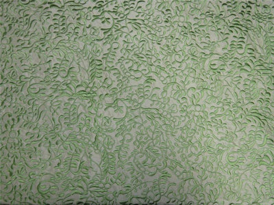 100% Silk Dupion Fabric Embroidery Pistachio green x green color 54&quot; DUP# E55[2]