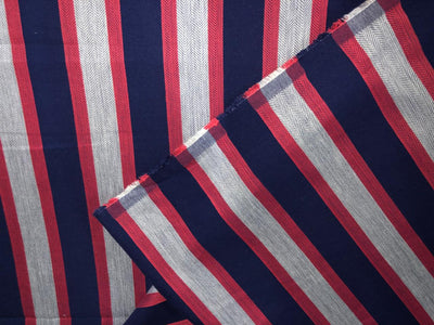 100% COTTON HERRINGBONE RED AND NAVY 58" wide [16310]