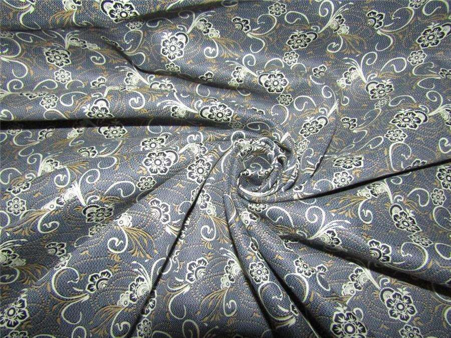 100% COTTON SATIN GREY Color print 58&quot;  wide using Discharge Printing Method