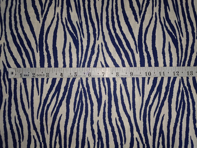 Premium Viscose Digital Zebra Print fabrics 58" wide available in two colors black and blue