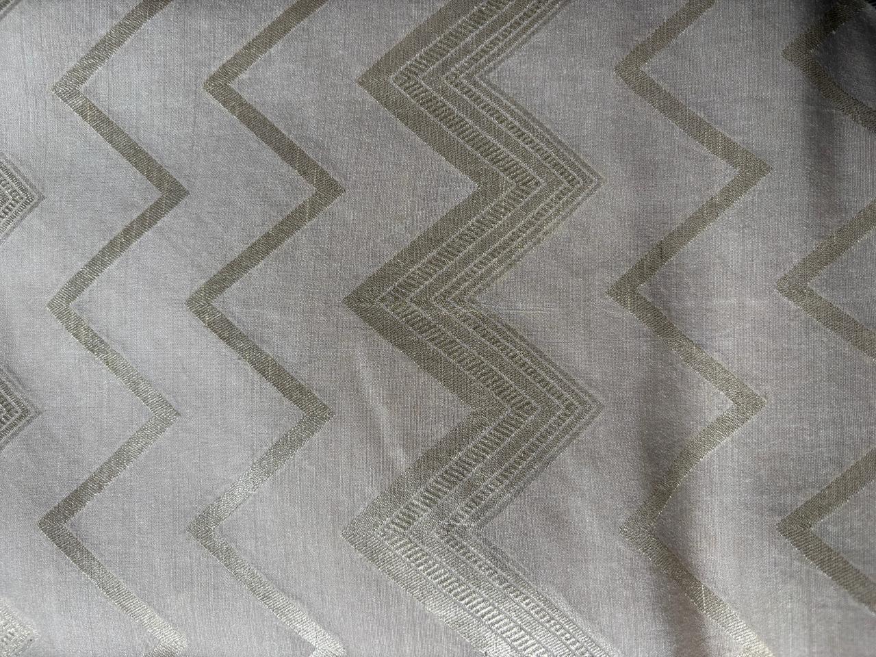 Silk Brocade fabric 44" golden cream with subtle gold geometric triangle jacquard  BRO1064[5]