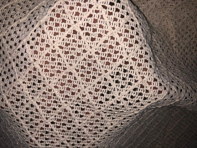 Cotton x jute fancy LACE overlay fabric offers intricate woven patterns 72"available in  2 designs diamond with squares and brown,green and cream triangles